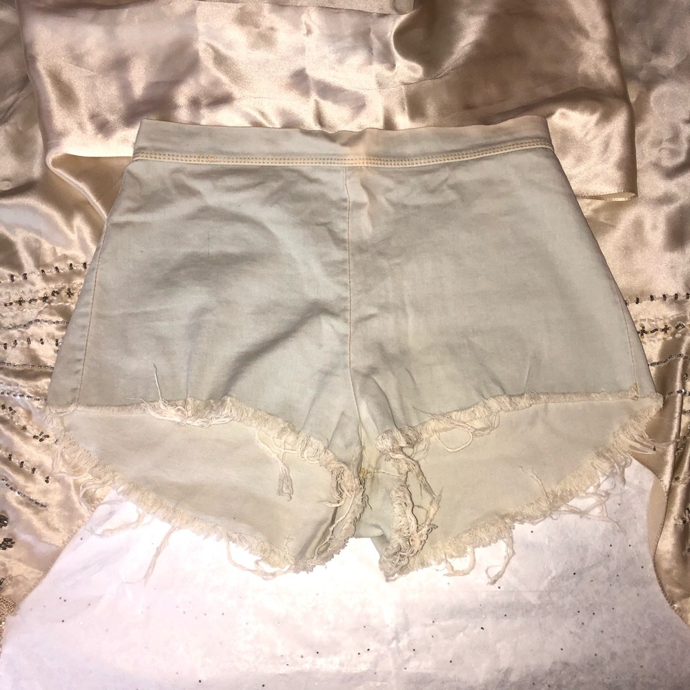 Fashion Nova Light Denim Daisy Duke Shorts